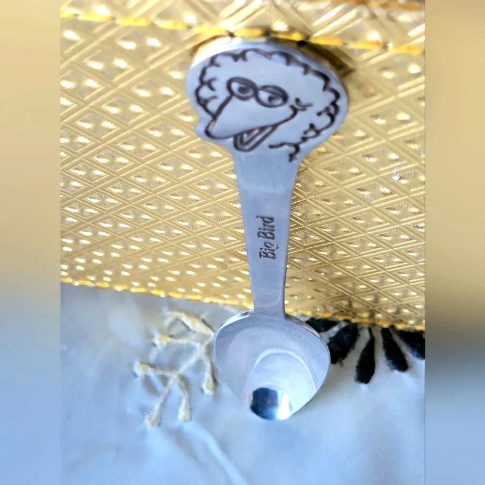 Vintage Rare !Muppets Big Bird Spoon Demand Stainless Korea